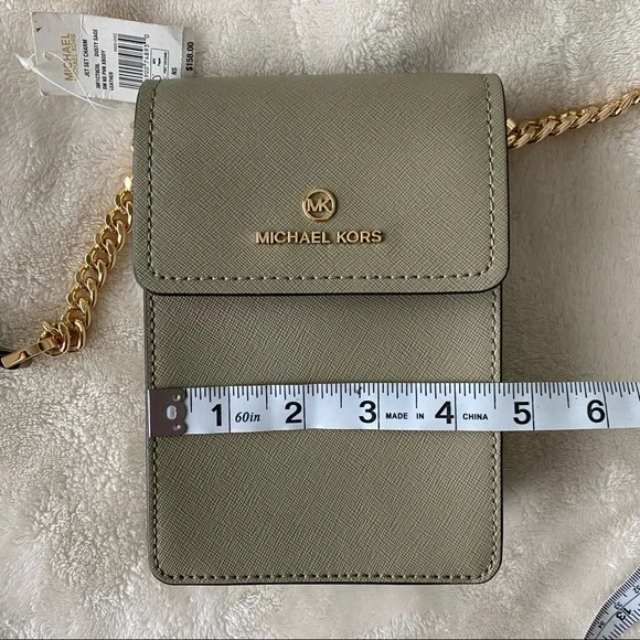 NWT Michael Kors, small olive green crossbody purse - Picture 7 of 9